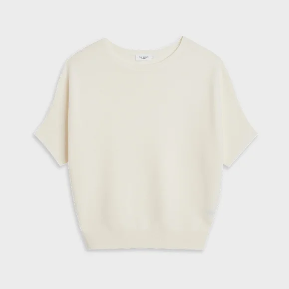 The Reset R Label Essential Pullover Sweater 100% Wool - Ivory Size S/M - Picture 13 of 16